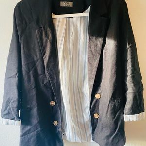 Pin-Striped Black Blazer